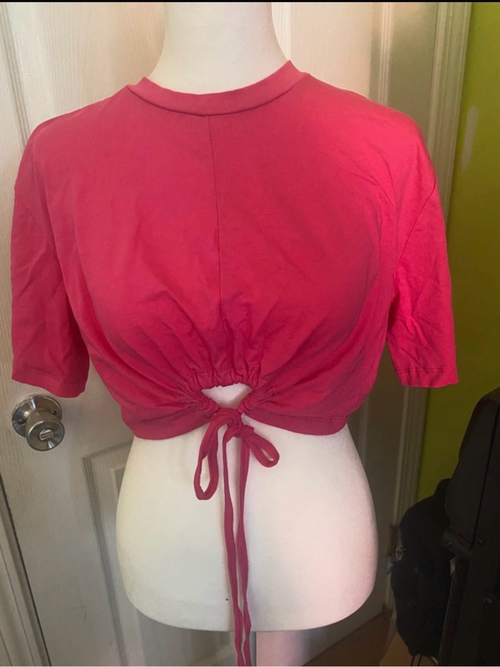 Women’s Drawstring Crop Top - Pink